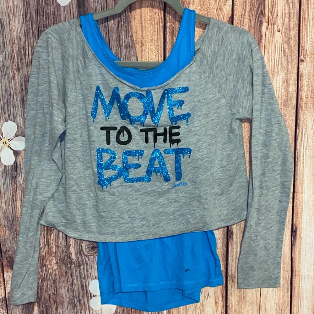 3/$25 Justice size 16 layered shirt. Mix and match